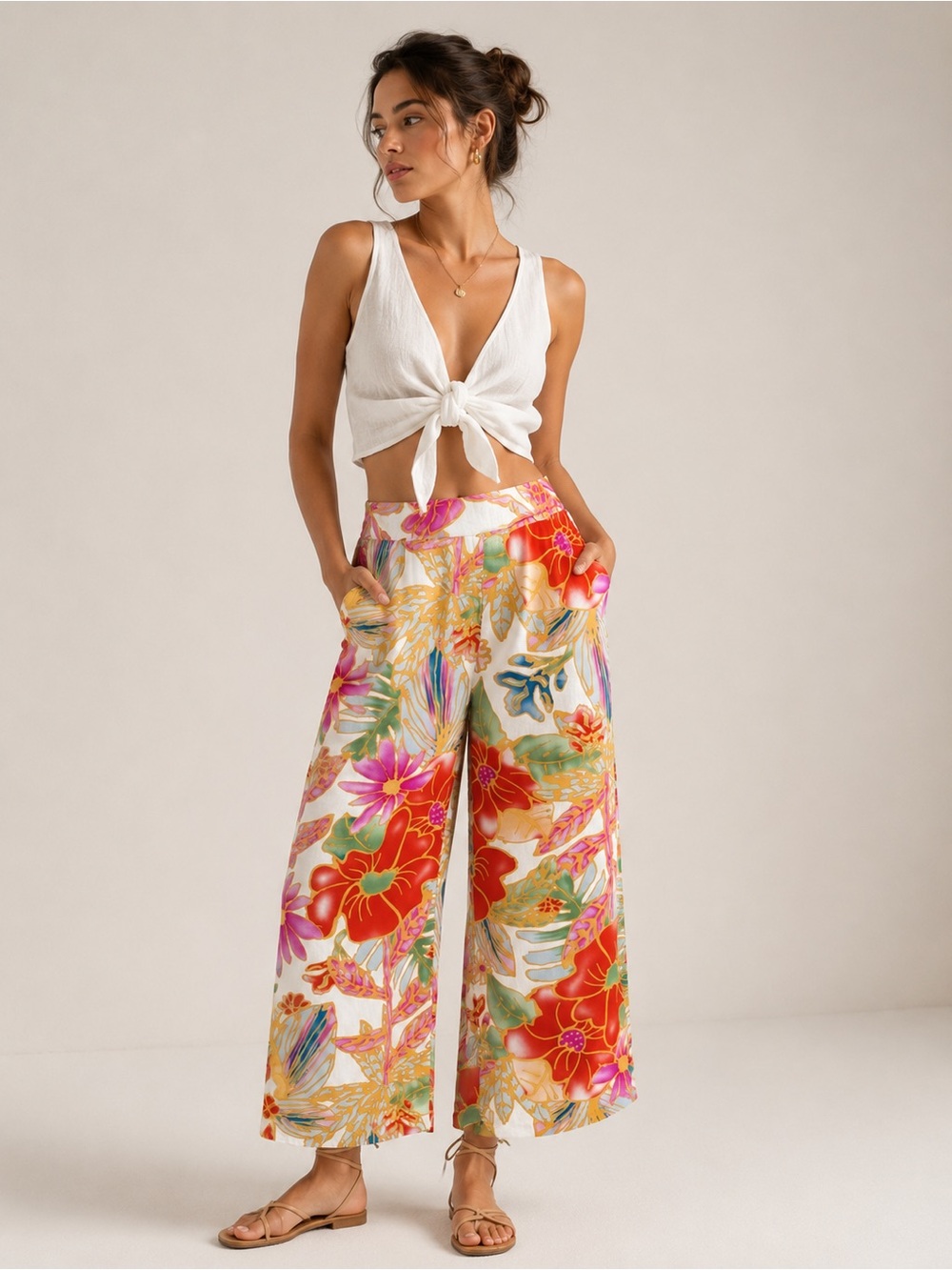 🎉LAST PIECE🎉CYNTHIA ROWLEY Wide Leg Pants